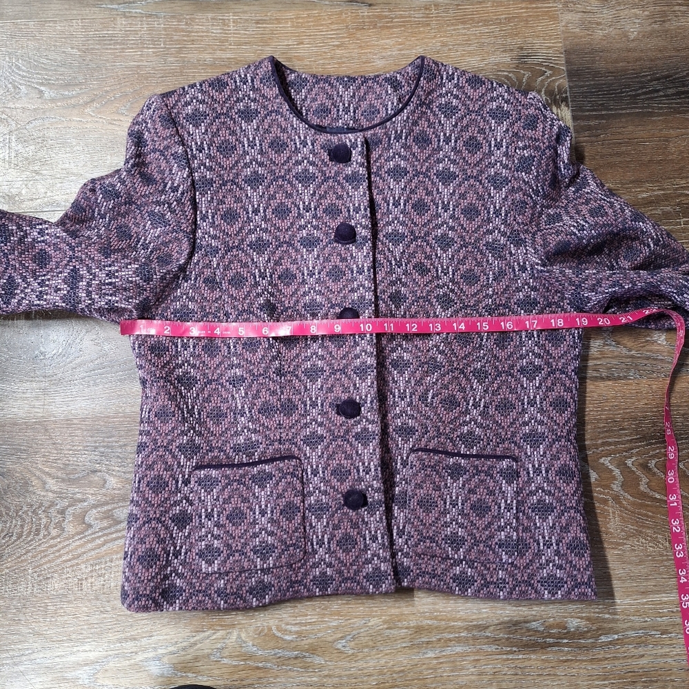 Pendelton Vintage Virgin Wool Ikat Pattern Blazer, Size 10 RN#29685 - Picture 13 of 14